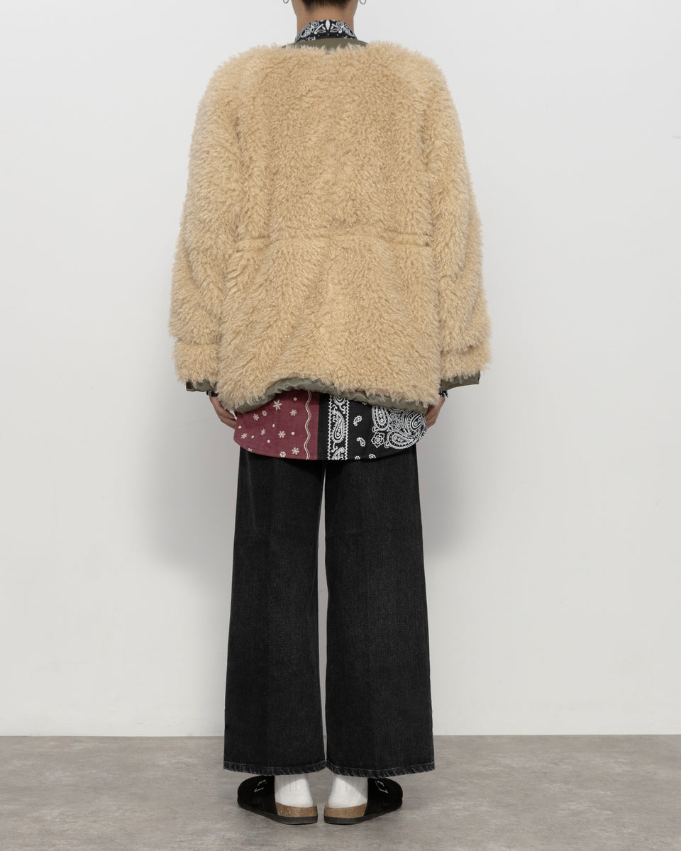【23AW】<ジェーン スミス>ダブルニードルファーリバーシブルジャケット