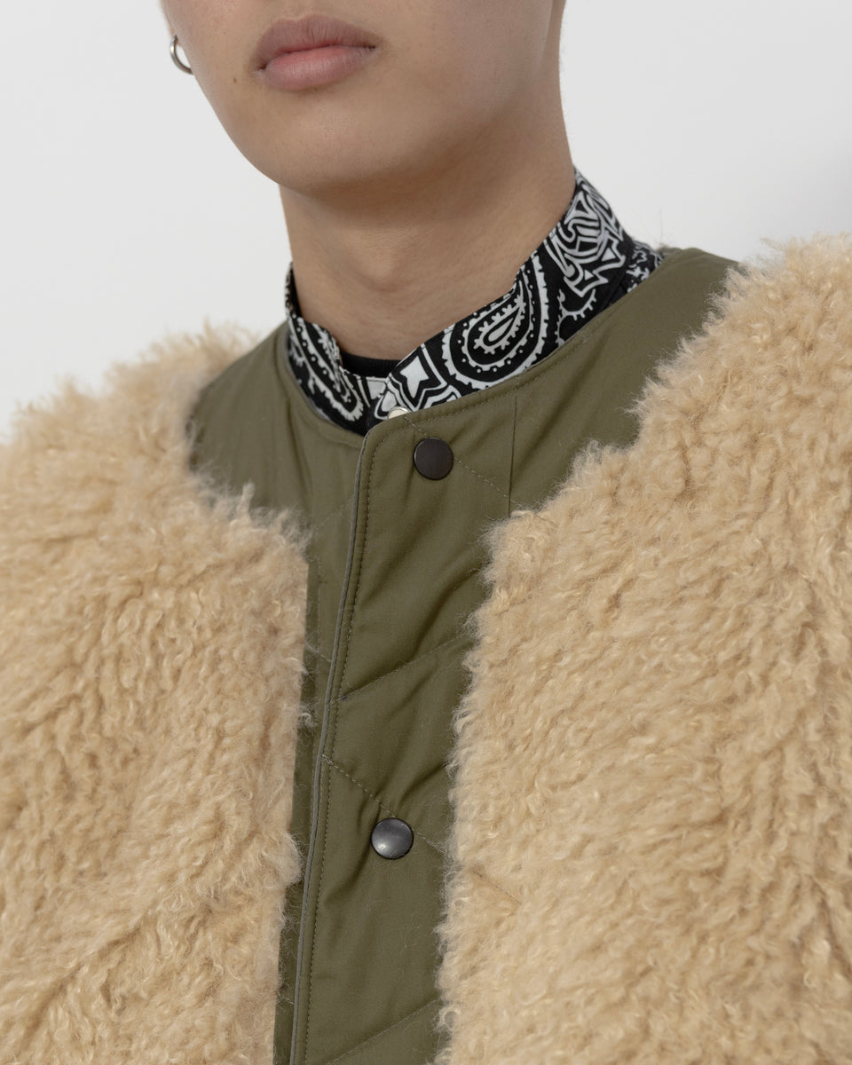 【23AW】<ジェーン スミス>ダブルニードルファーリバーシブルジャケット