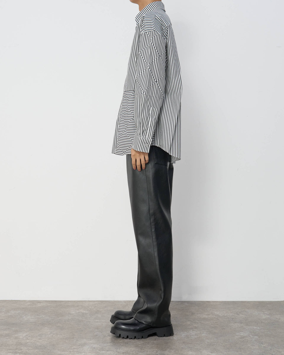 【23AW】ミックスストライプL/Sシャツ