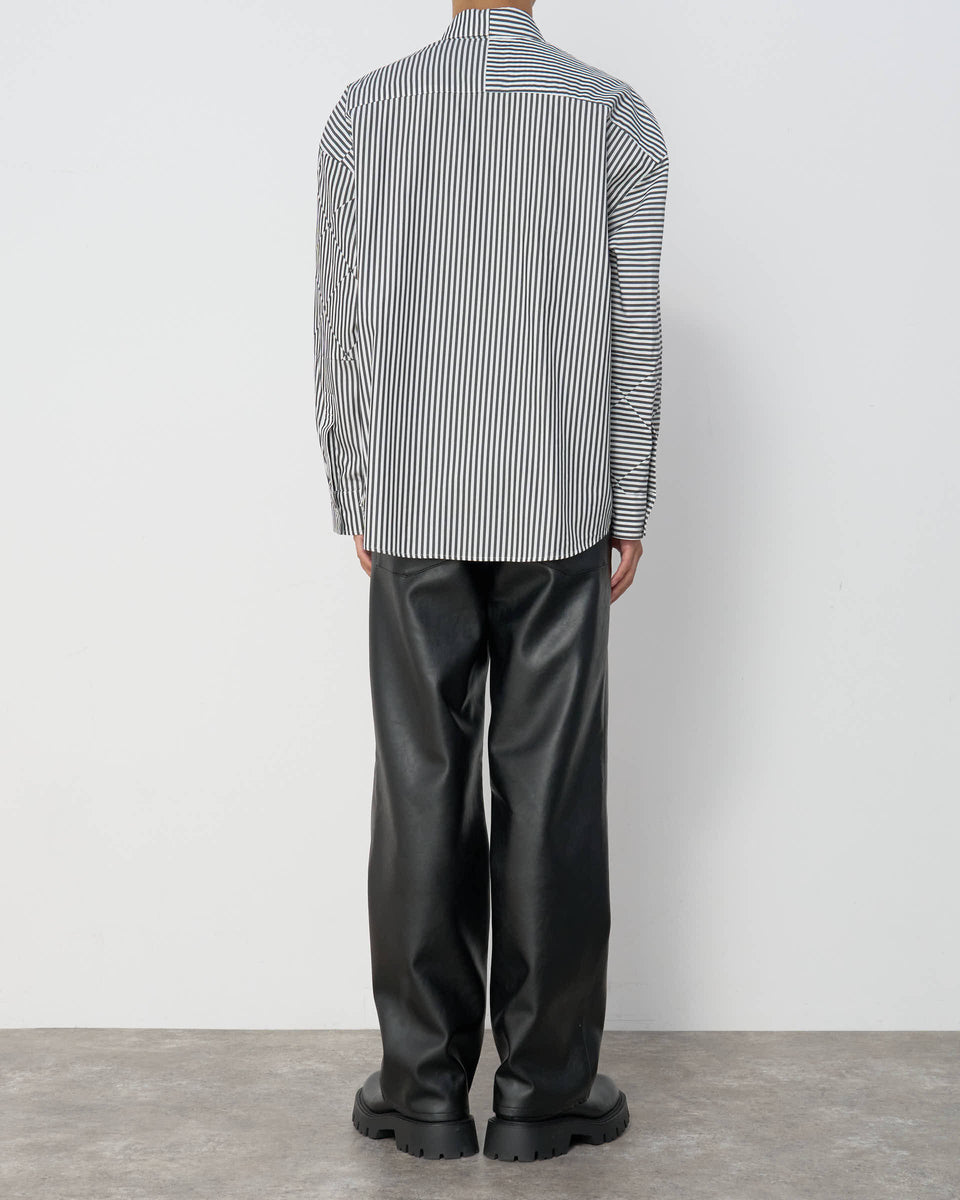 【23AW】ミックスストライプL/Sシャツ