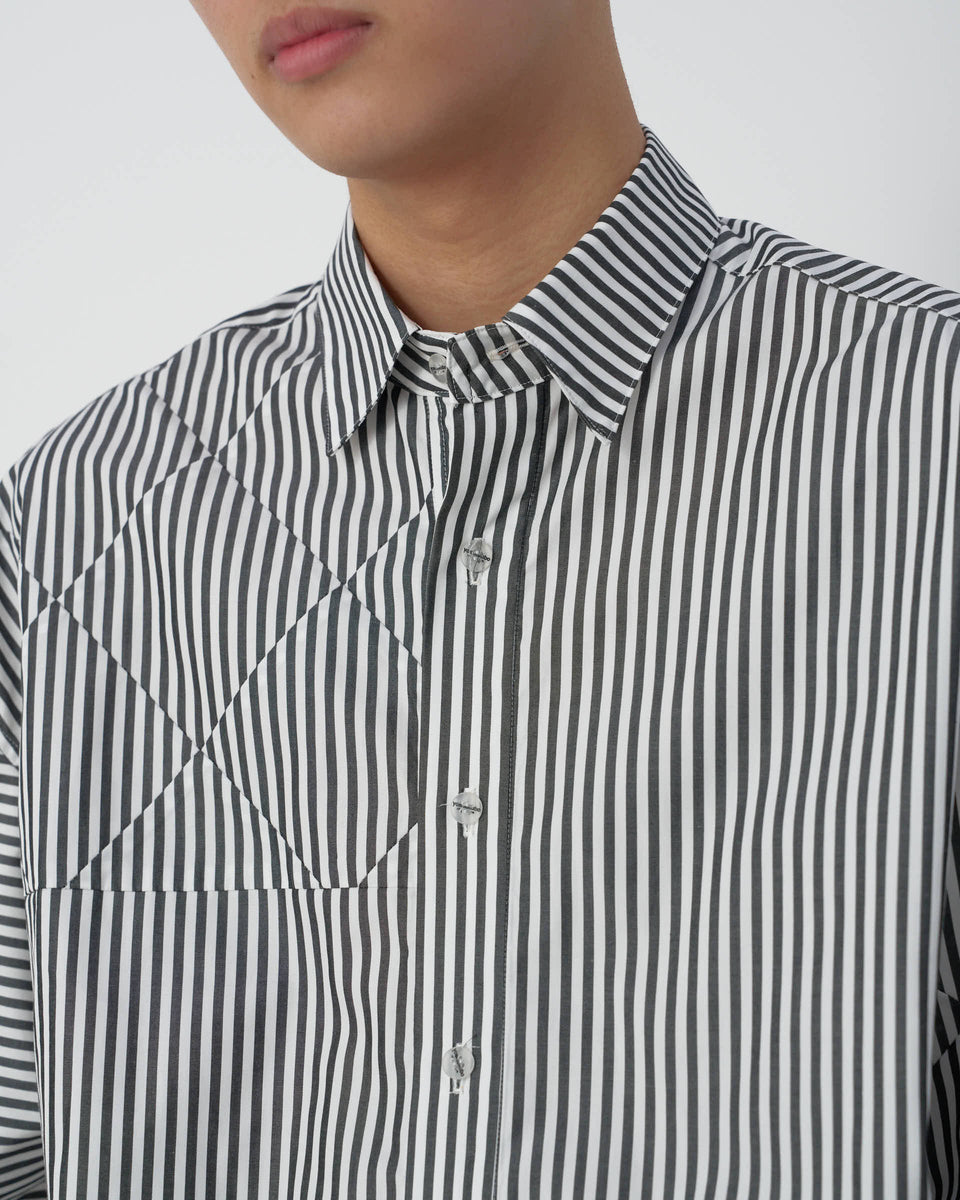 【23AW】ミックスストライプL/Sシャツ