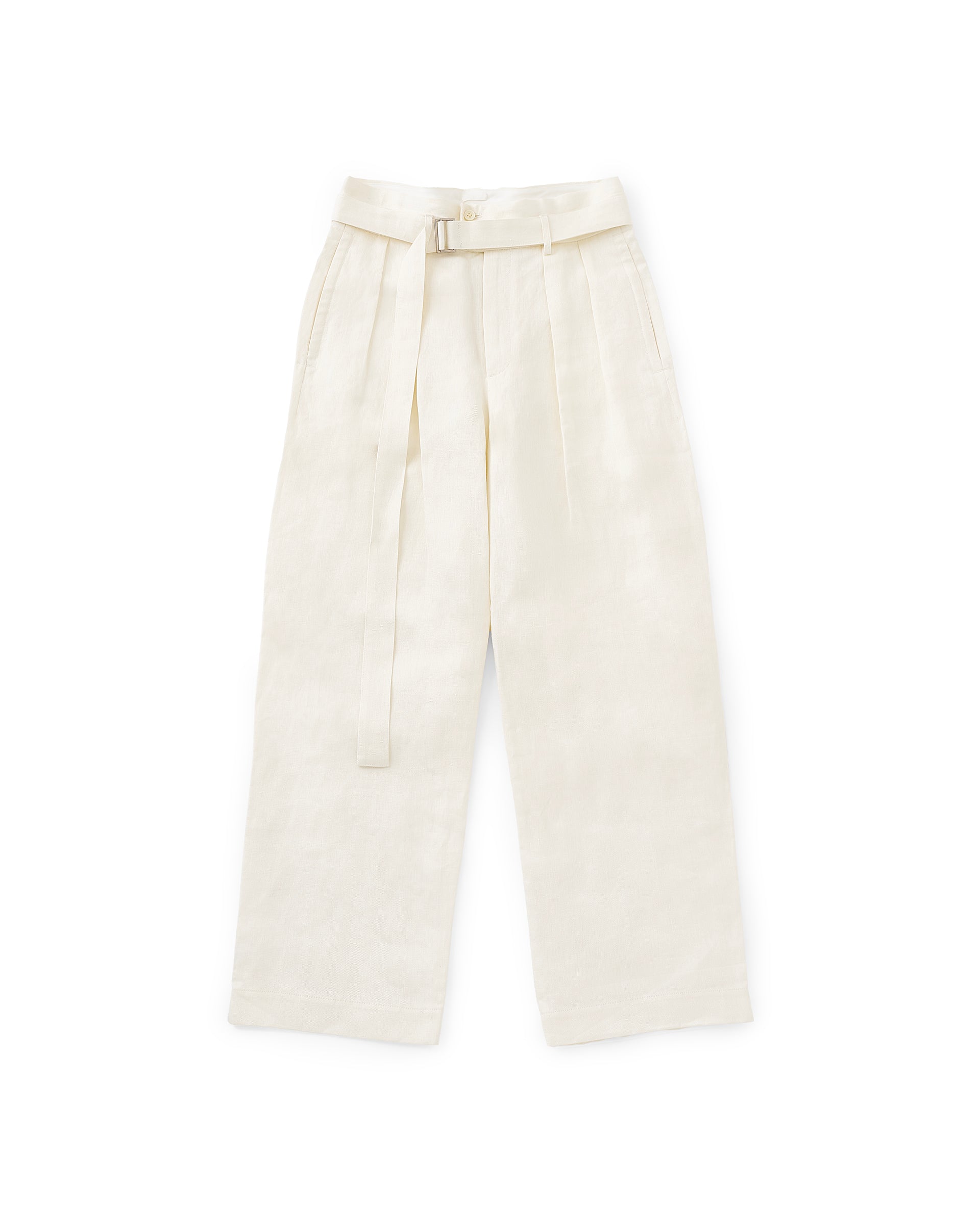 23SS SEEALL シルクストライプマンチェスターパンツ 46 生成り