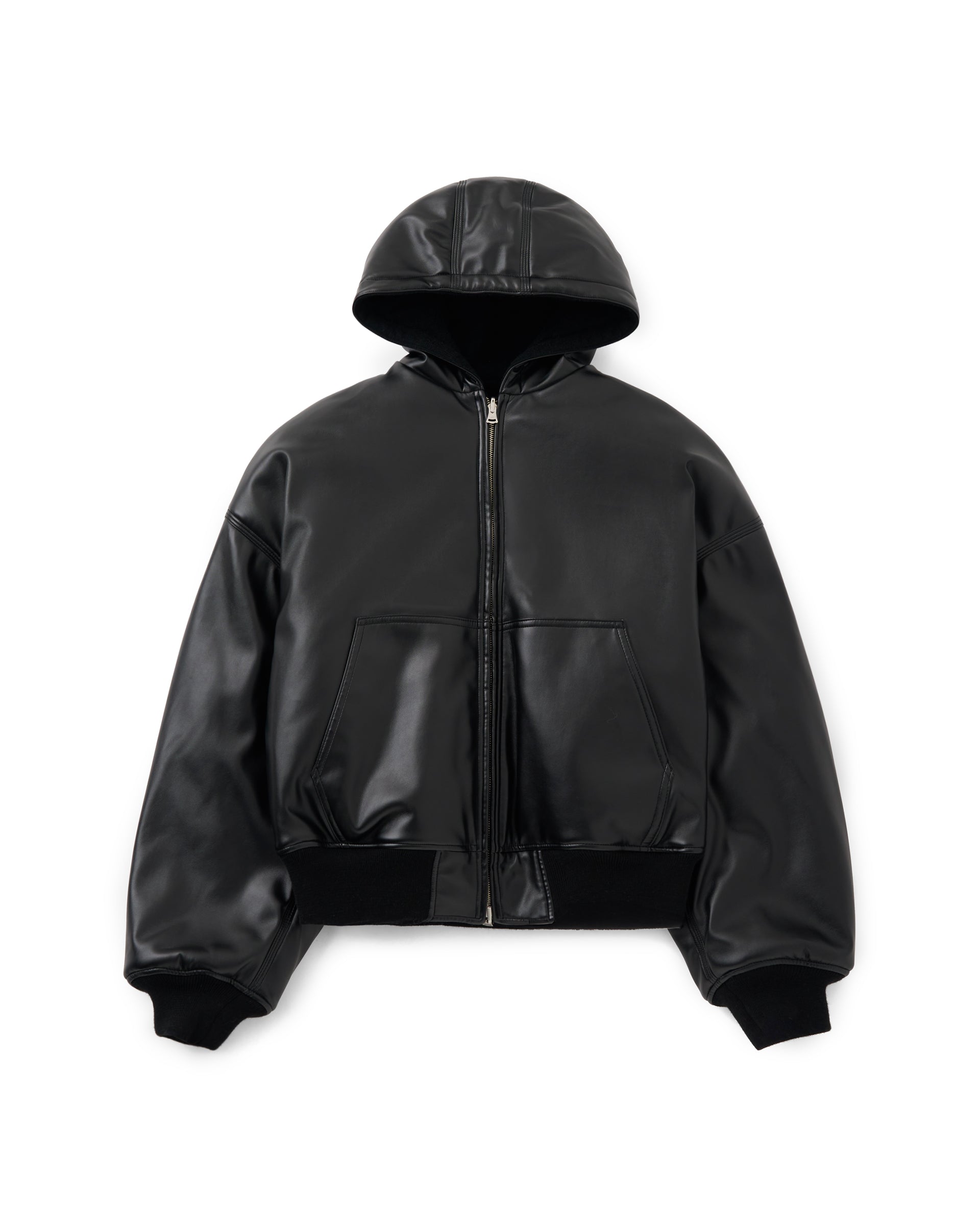 INSCRIRE】レザーシップアップフーディー – ファッション