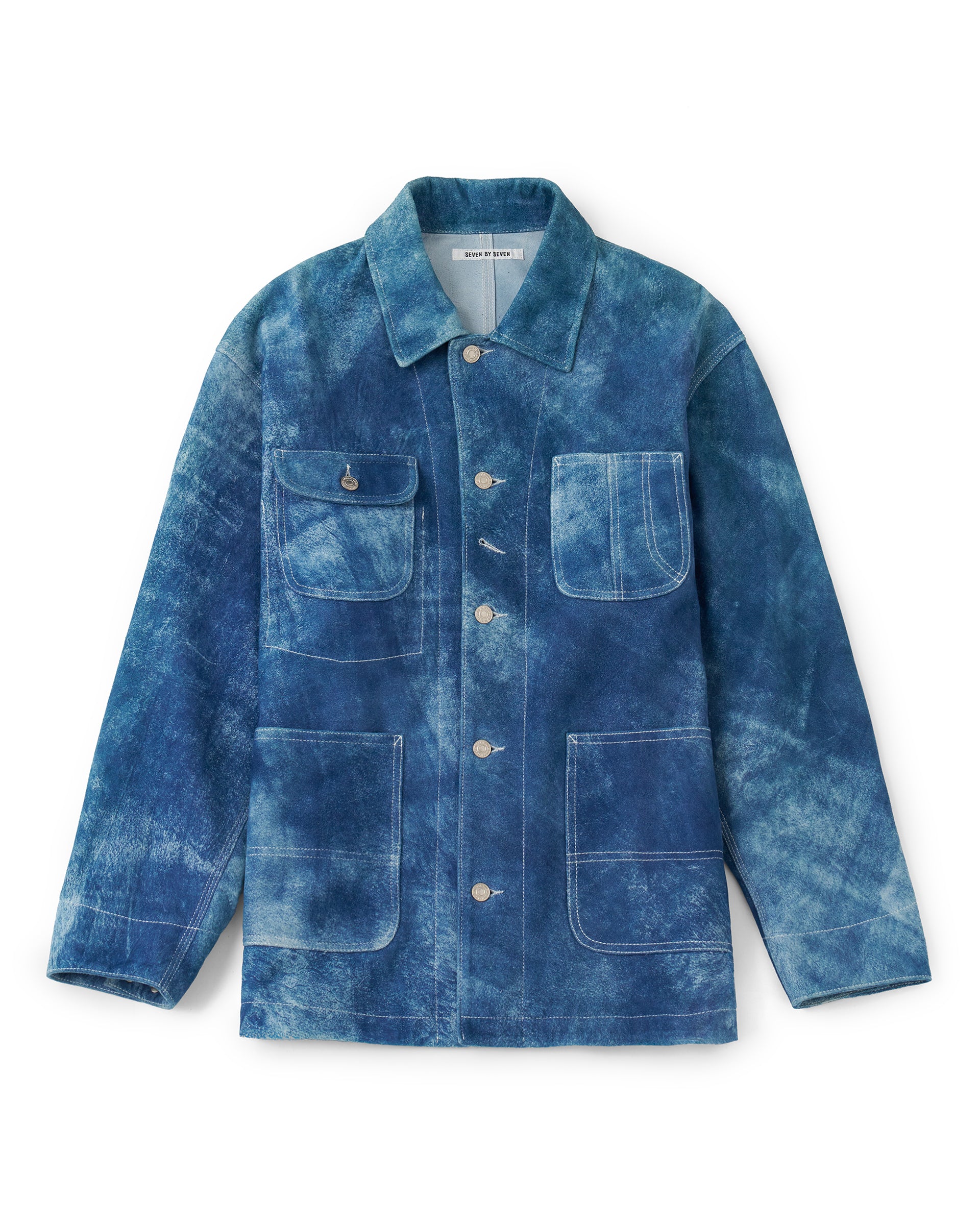ジャケット・アウター SEVEN BY SEVEN HUNTING COVERALL JACKET L SEVEN BY SEVEN】レザーカバーオールジャケット – ファッション