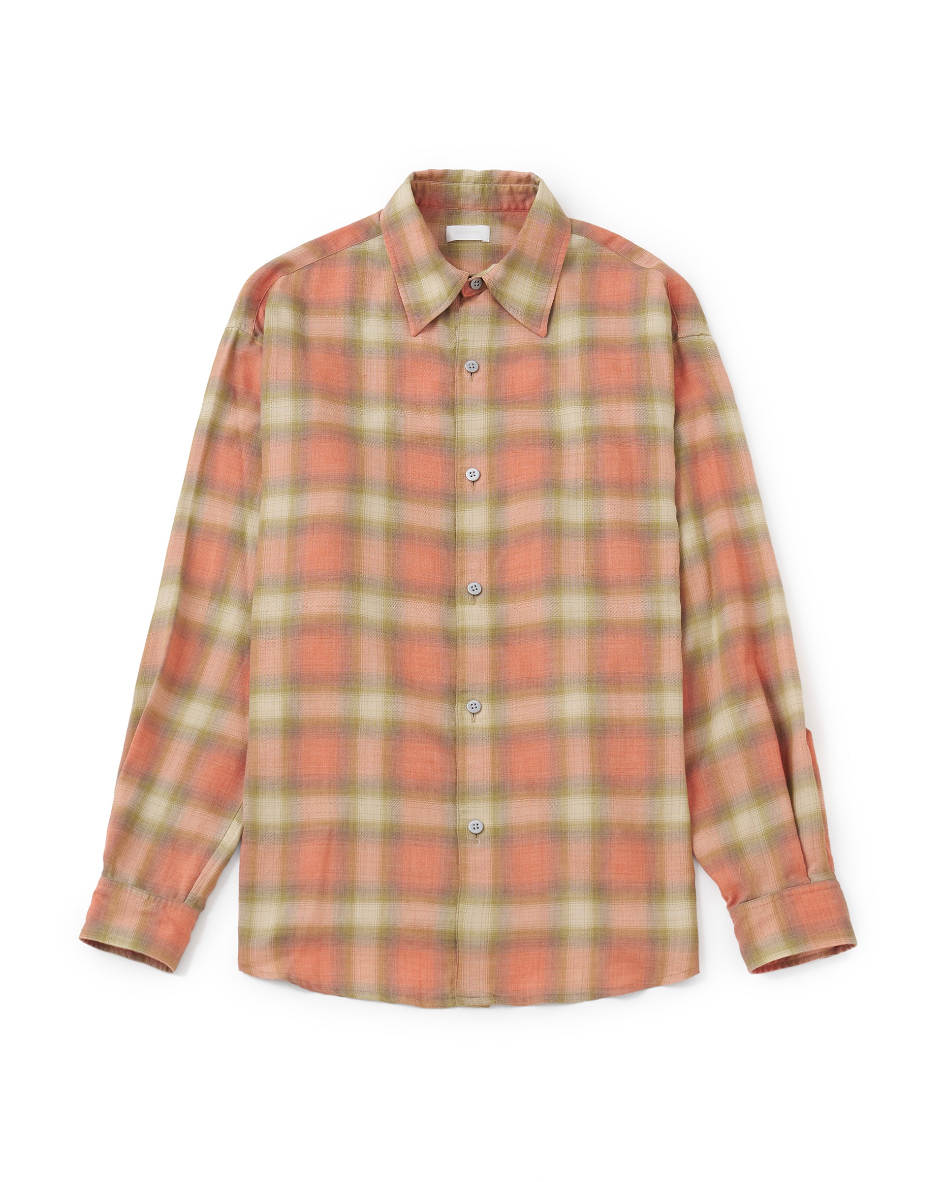 本日終了　Paratrait 26AW check shirts paratrait】ムーススキンチェックシャツ | ロングスリーブシャツ