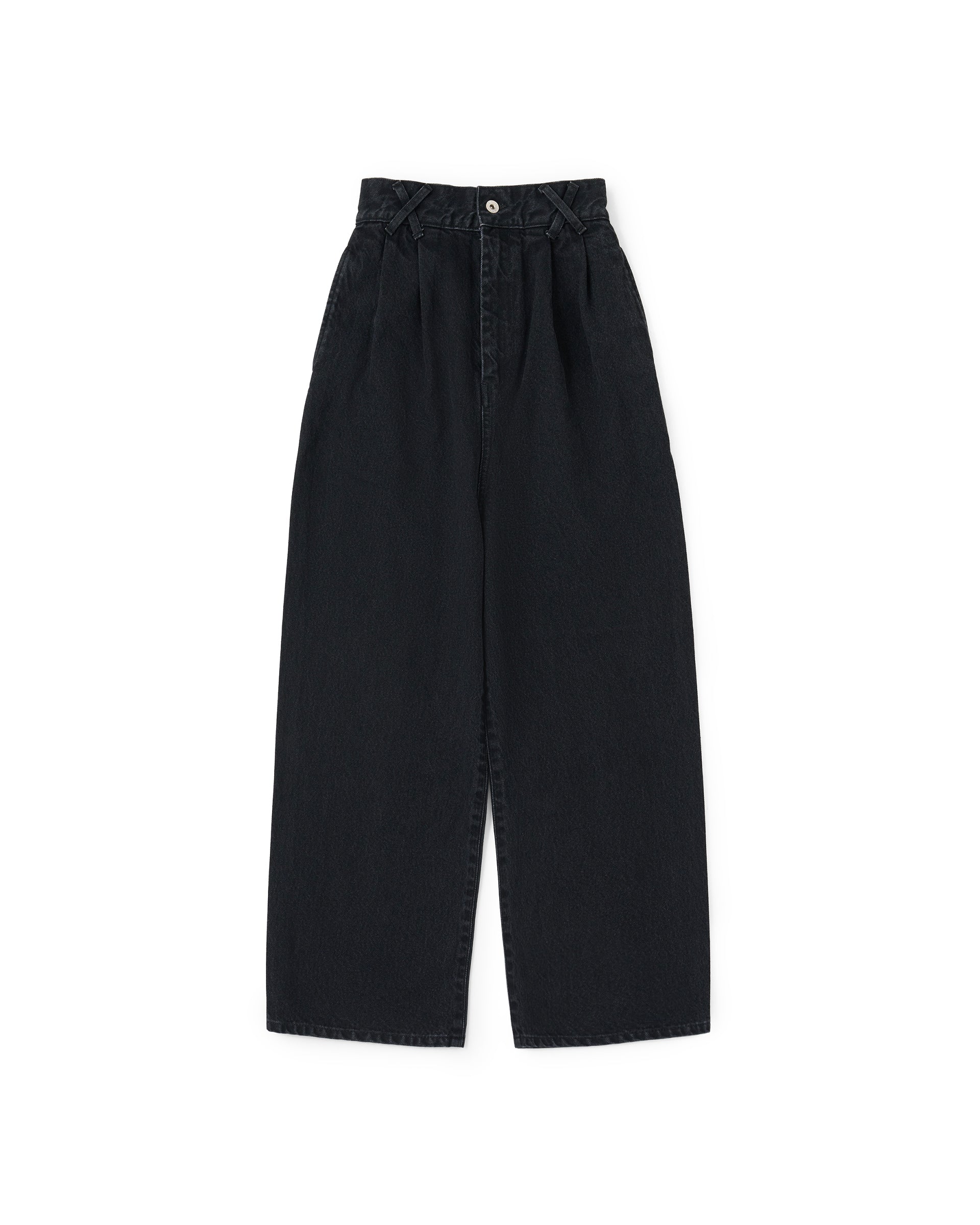 CINOH】2タックデニムトラウザーズ | セットアップ | 14ozブラック