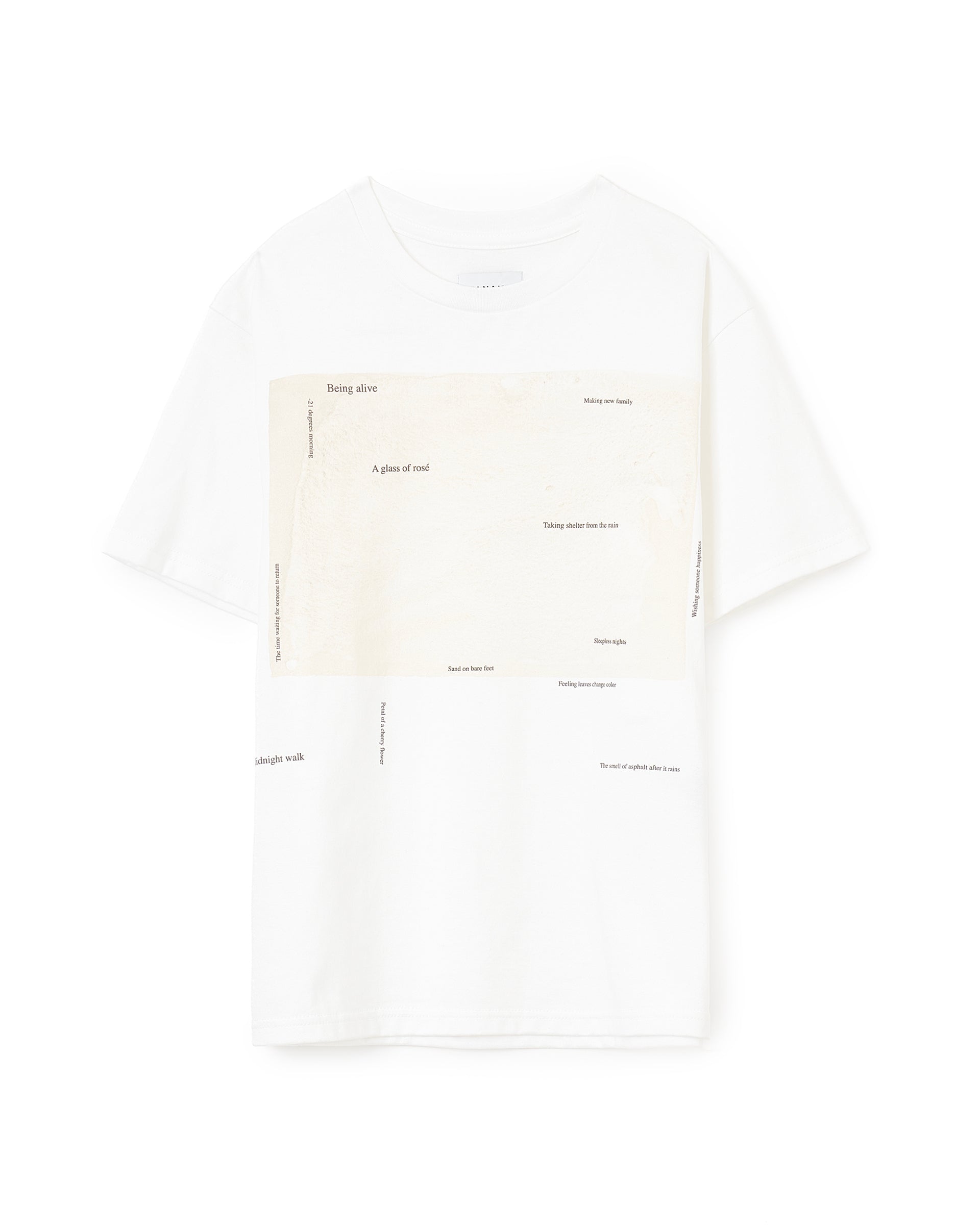 TANAKA】ザ・Tシャツ | ホワイト | プリント メッセージ | F/STORE