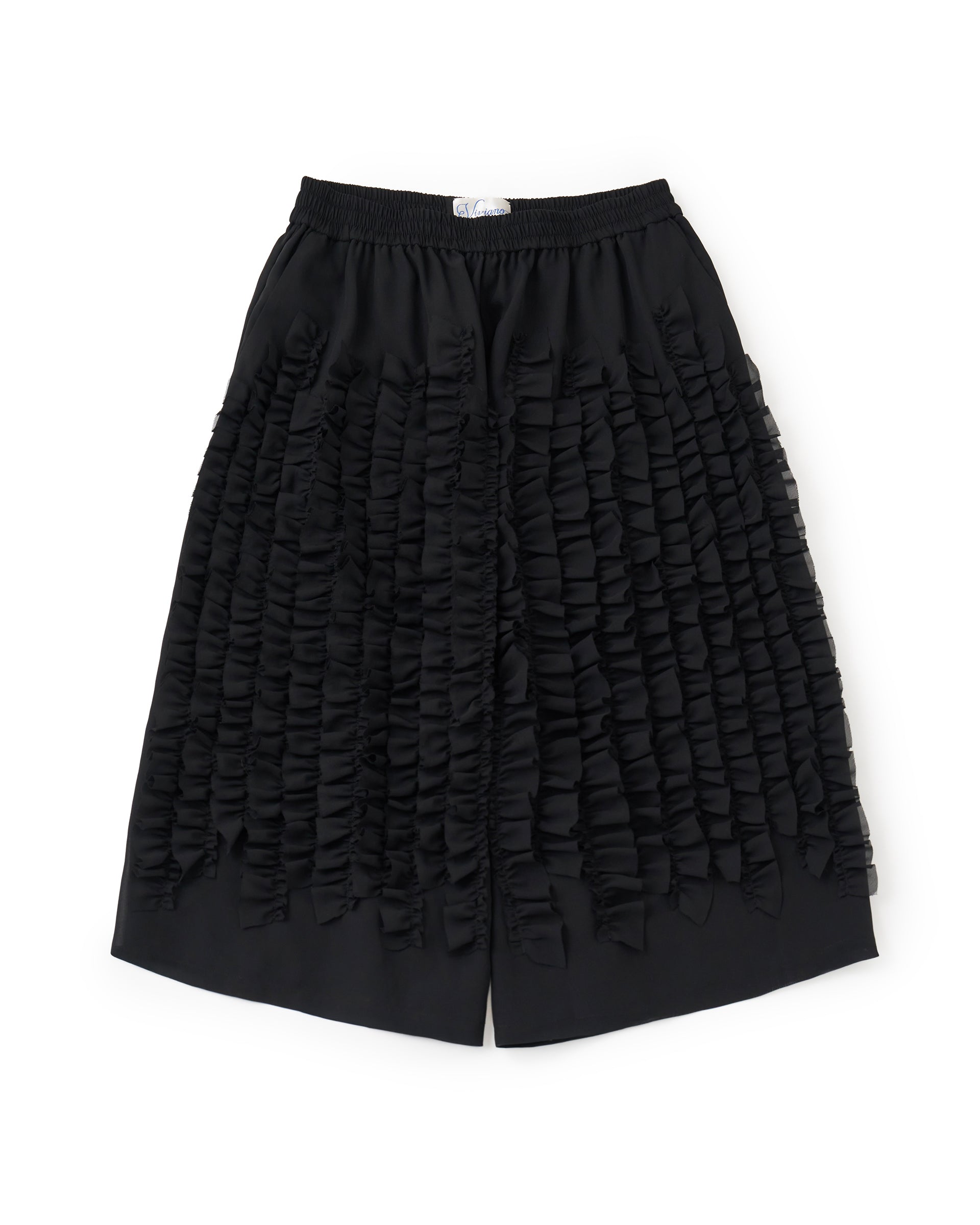 VIVIANO】ラッフルシフォンワイドショーツ | F/STORE – ファッション