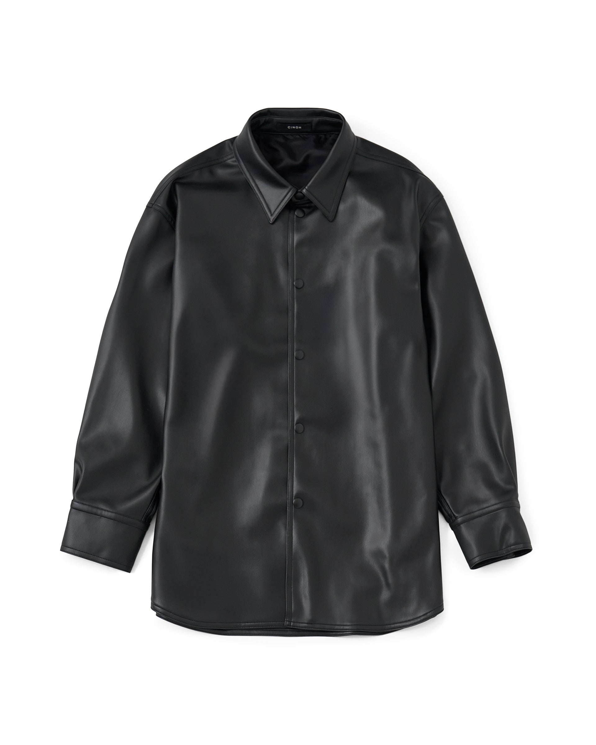 CINOH】シンセティックレザーシャツ – ファッションスナップストア