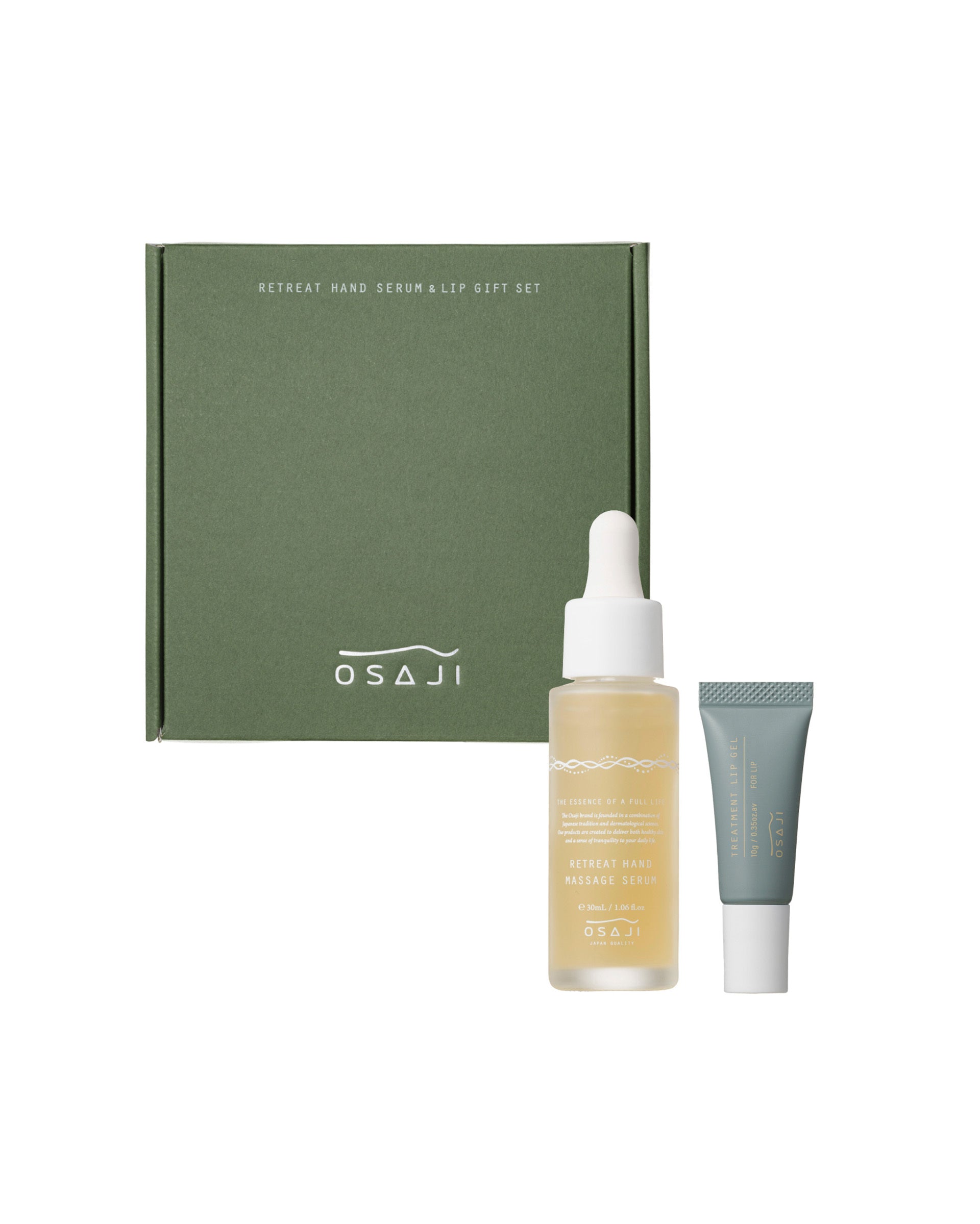 OSAJI】リトリート ハンドセラム＆リップ ギフトセット（ハンド美容液