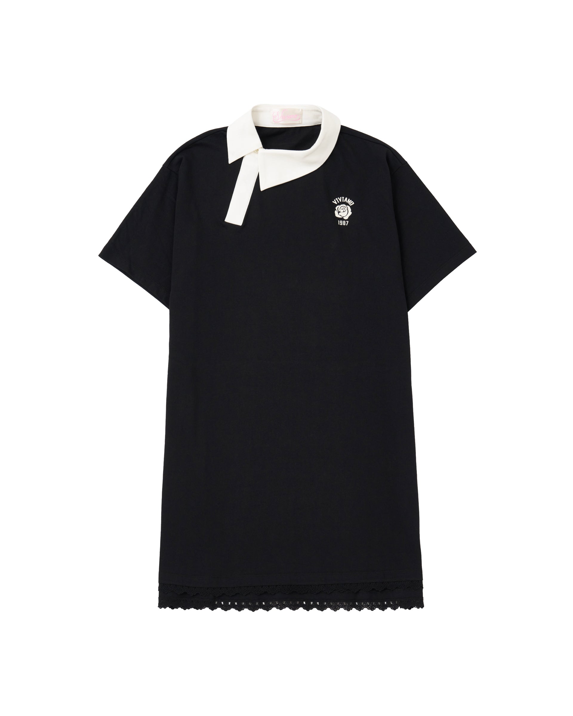 VIVIANO】チルコロ ロング ラグビーシャツ | ワンピース レース VIVIANO】チルコロ ロング ラグビーシャツ | ワンピース レース