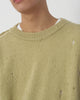 【23AW】＜ジョン メイソン スミス＞オーバーサイズ クルーネックダメージニット