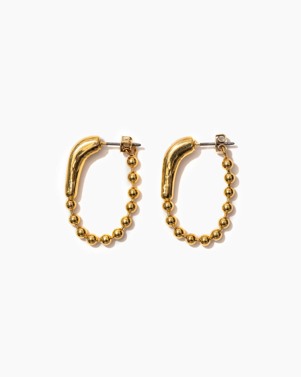 【23AW】ボールチェーンフープピアス